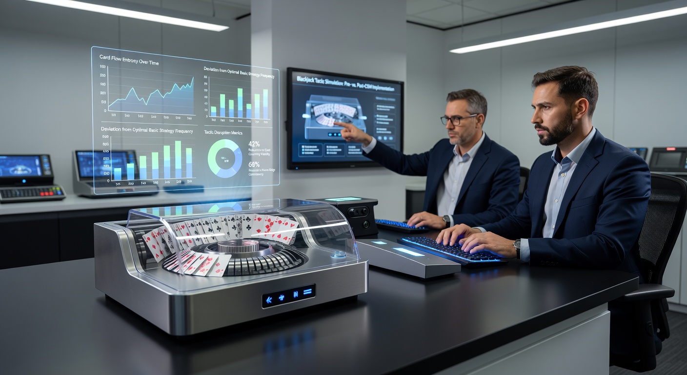 Blackjack tafel met CSM integratie en speler interacties