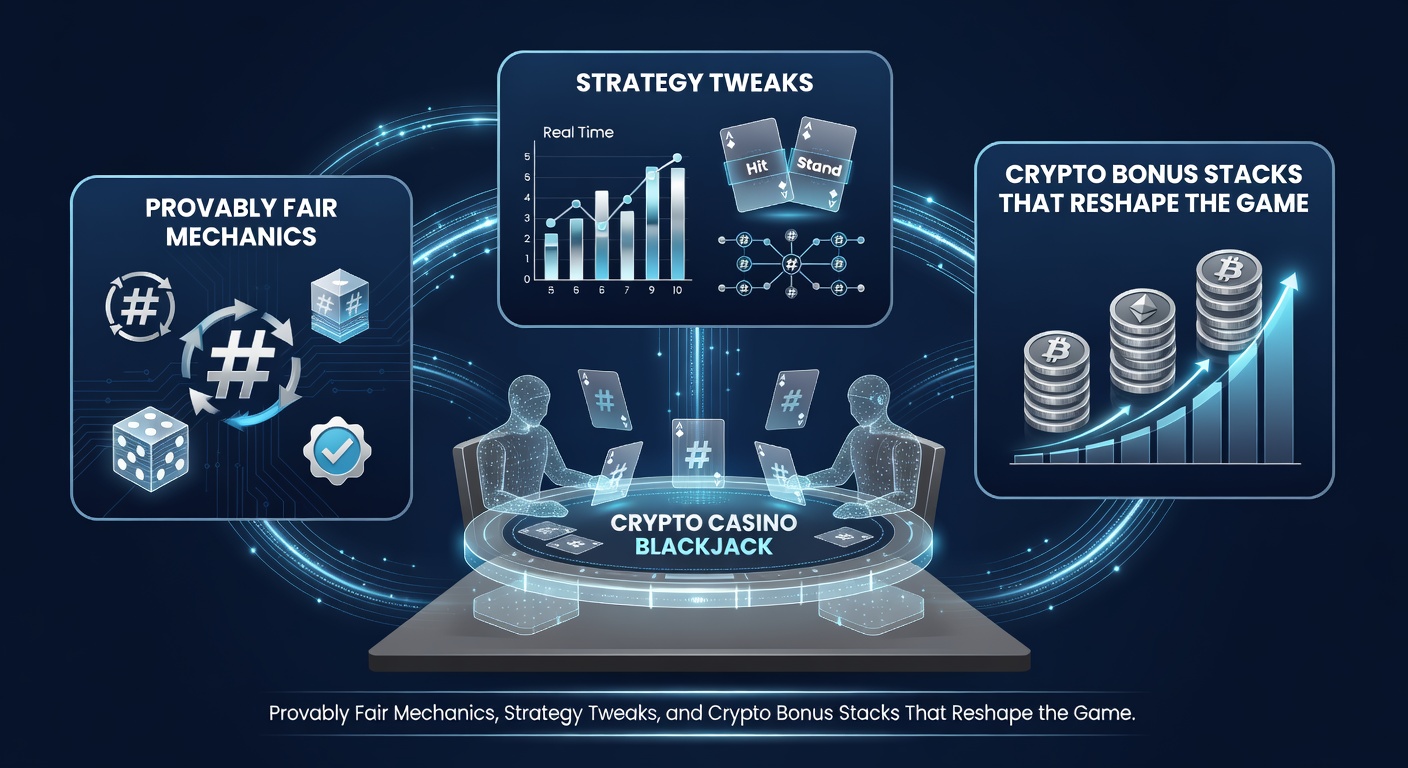 Schermafbeelding van een provably fair blackjack-tafel in een crypto casino, met blockchain-hash en seed-verificatie zichtbaar