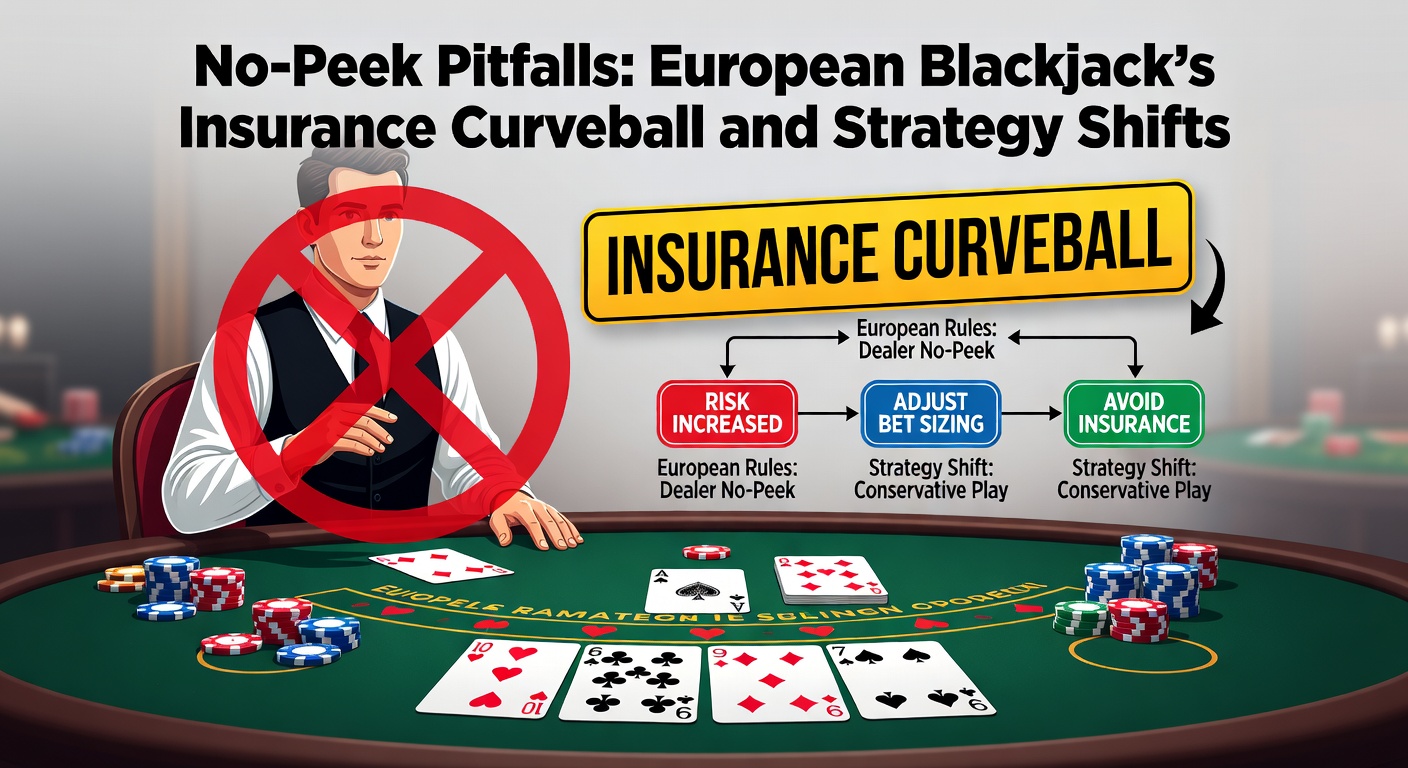 Grafiek van insurance EV curve in Europees Blackjack, toont break-even punten bij verschillende counts