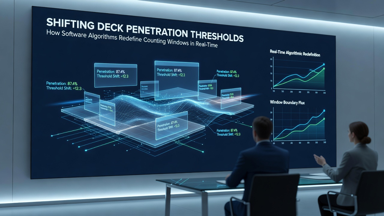 Real-time digitale blackjack interface met algoritme gestuurde deck penetratie indicatoren