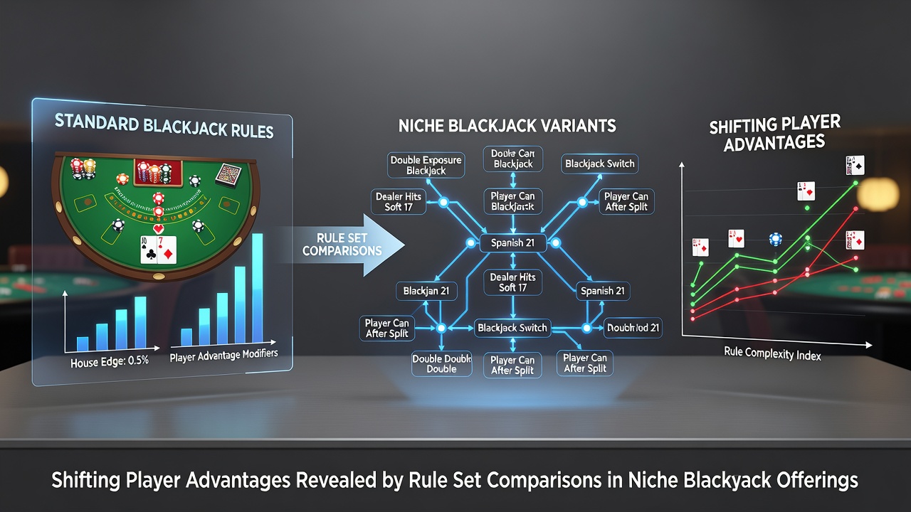 Vergelijking van blackjack regelsets in niche varianten